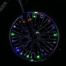 Meflying Super Bright 20-LED Bicycle Bike Rim Lights - Personalized LED Colorful Wheel Lights - Perfect for Safety and Fun - Easy to Install with Mix-color (US STOCK) - B07B48TL9Y